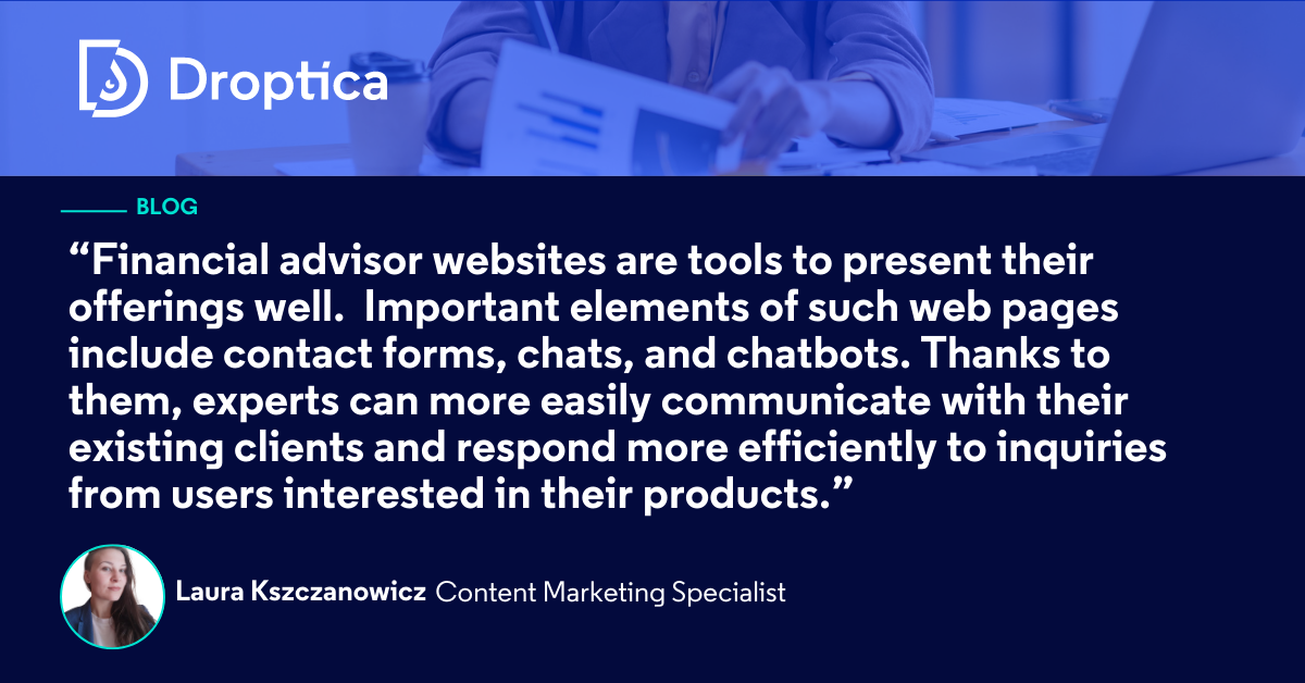 Best financial advisor websites 10 interesting examples Droptica